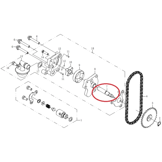 unašeč olejové pumpy CFMOTO                                                                                                                                                                                                                               