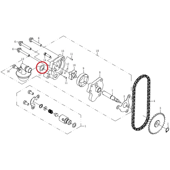 O-kroužek olejové pmpy - CFMOTO                                                                                                                                                                                                                           