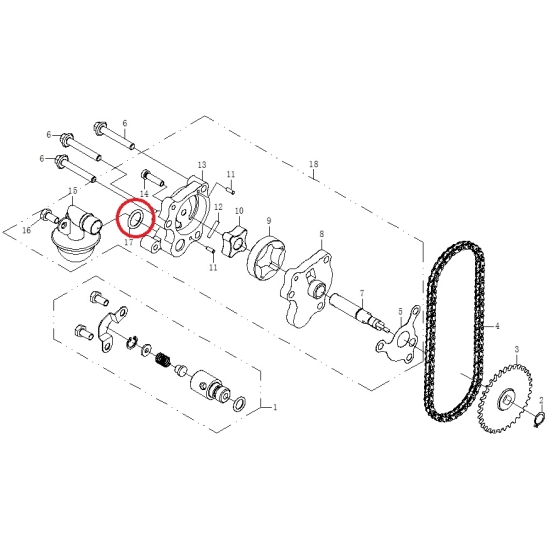 O-kroužek olejové pmpy - CFMOTO                                                                                                                                                                                                                           