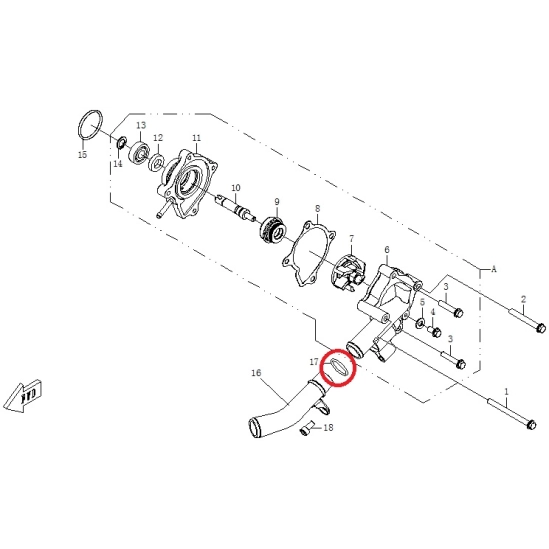 O-kroužek vodní pumpa - CFMOTO                                                                                                                                                                                                                            