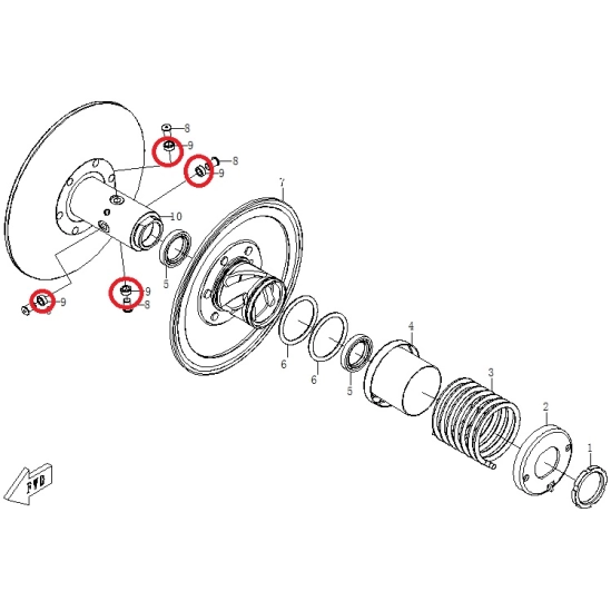 Prstýnek čepu- CFMOTO                                                                                                                                                                                                                                     