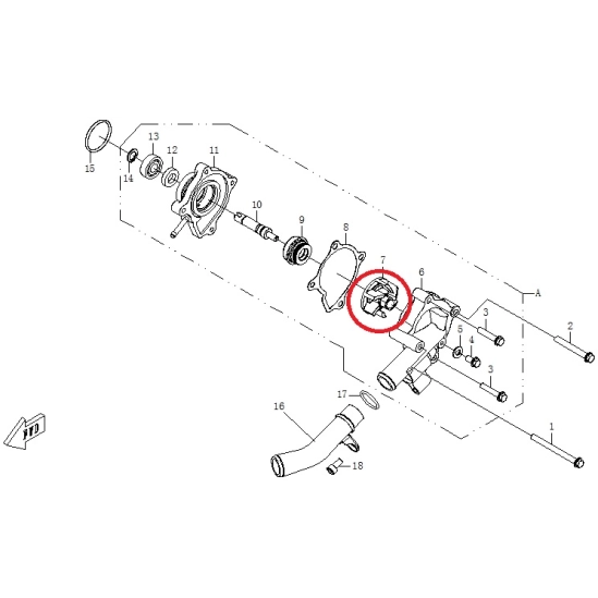 Vrtulka vodní pumpy- CFMOTO                                                                                                                                                                                                                               