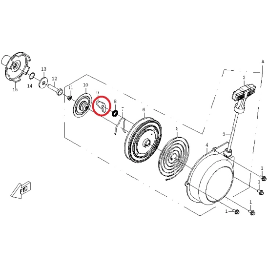 Západka ručního startování - CFMOTO                                                                                                                                                                                                                       