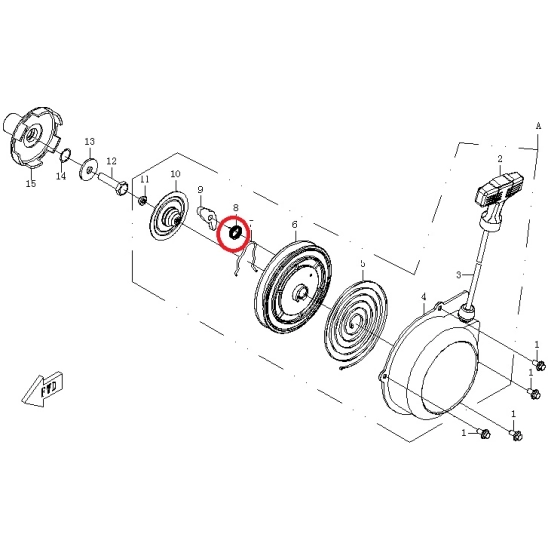 Pružinka ruční startování- CFMOTO                                                                                                                                                                                                                         