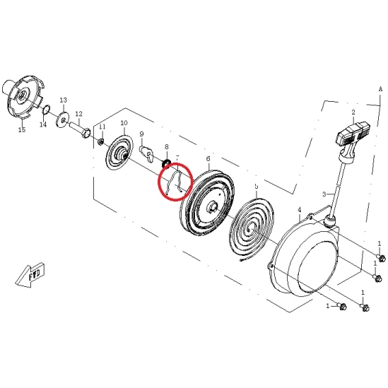 Zajišťovací pérko ruč. startování - CFMOTO                                                                                                                                                                                                                