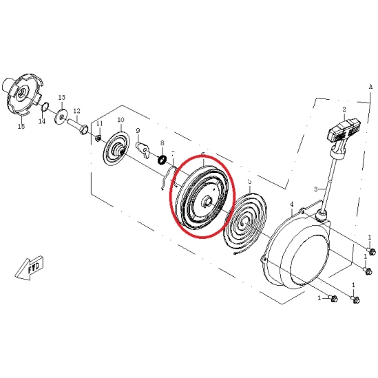 Cívka ručního startování- CFMOTO                                                                                                                                                                                                                          