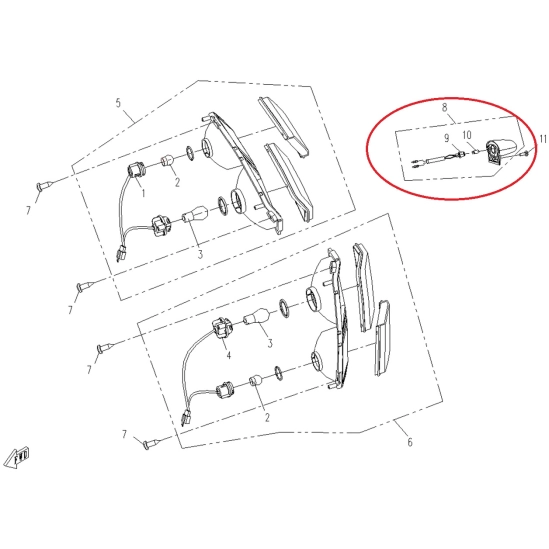 Světlo pro nasvícení SPZ CFMOTO                                                                                                                                                                                                                           