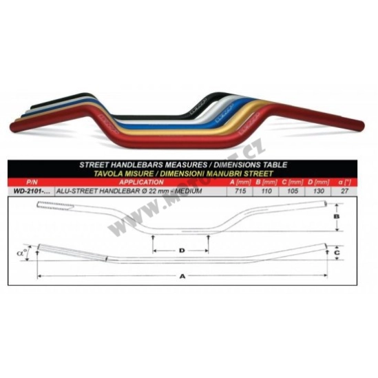 Řidítka ALU černé,nízké                                                                                                                                                                                                                                   