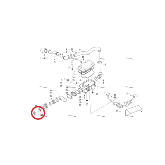 Gumová příruba sání s objímkou Arctic cat                                                                                                                                                                                                                 