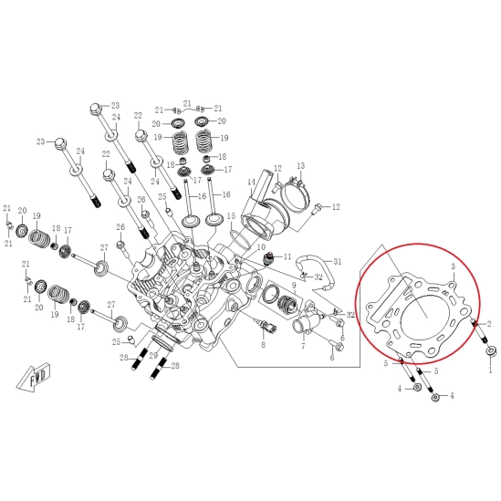 Těsnění pod hlavu X6 - CFMOTO                                                                                                                                                                                                                             