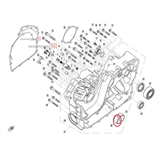 Pouzdro ložiska - kluzná pánev CFMOTO                                                                                                                                                                                                                     