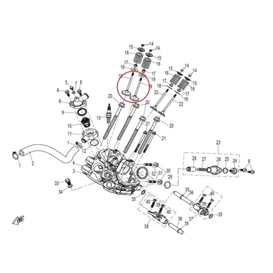 Ventil sání - CFMOTO                                                                                                                                                                                                                                      