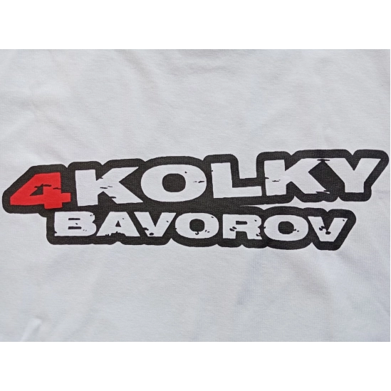 Tričko s potiskem 4kolky Bavorov bílé