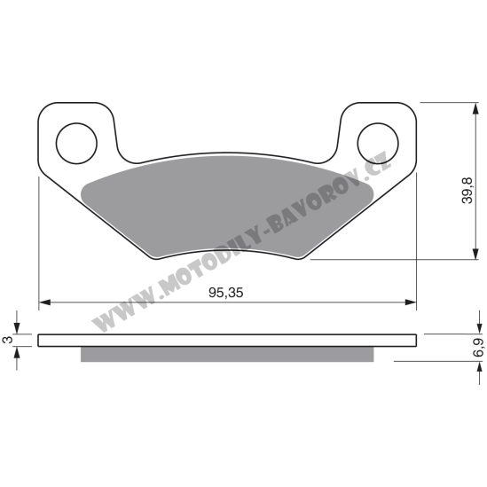 Brzdové destičky zadní GoldFren AD DS450                                                                                                                                                                                                                  