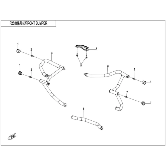 Levý přední padák MATTE SILVER MT 800                                                                                                                                                                                                                     