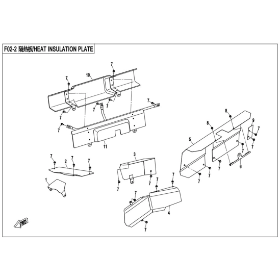 Oplechování výfuku vnitřní- X8                                                                                                                                                                                                                            