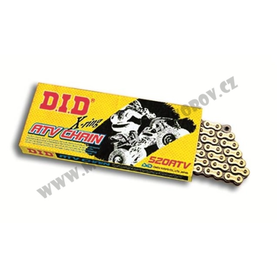 ATV X-Kroužkový řetěz D.I.D Chain 520ATV 94 L Zlatá/Černá                                                                                                                                                                                                 