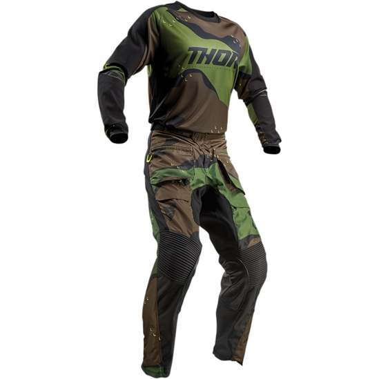 Kalhoty THOR Terrain off road green camo
