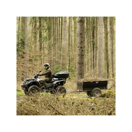 Vozík za čtyřkolku, černý, SHARK WOOD 550
