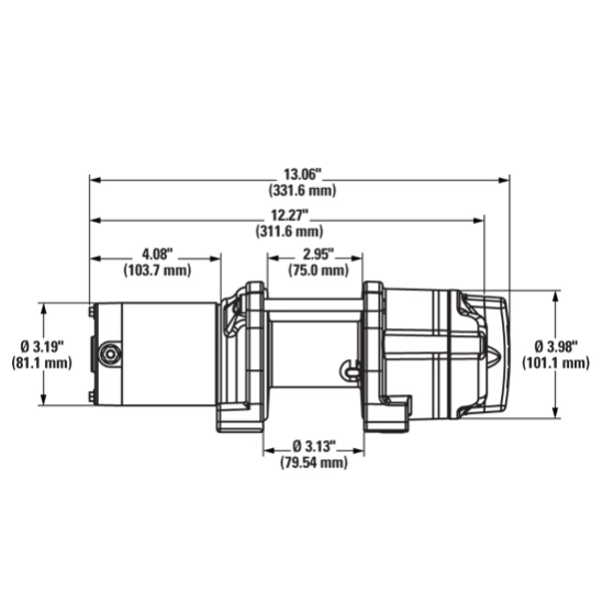 Naviják WARN Pro Vantage 3500 ocelové lano                                                                                                                                                                                                                