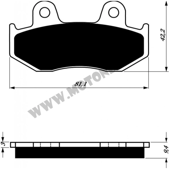 Brzdové destičky GoldFren AD Yamaha YFZ 450, Raptor 700 zadní                                                                                                                                                                                             