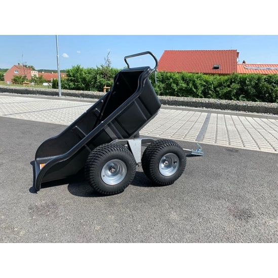 Vozík za čtyřkolku, černý, SHARK GARDEN 680