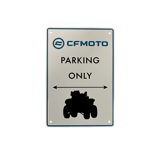 Plechová cedule CFMOTO Moto Parking                                                                                                                                                                                                                       