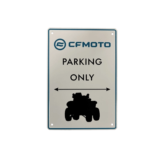 Plechová cedule CFMOTO Moto Parking                                                                                                                                                                                                                       