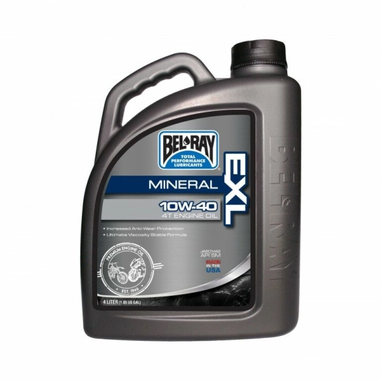 Bel-Ray EXL mineral 4t engine oil 10w 40                                                                                                                                                                                                                  