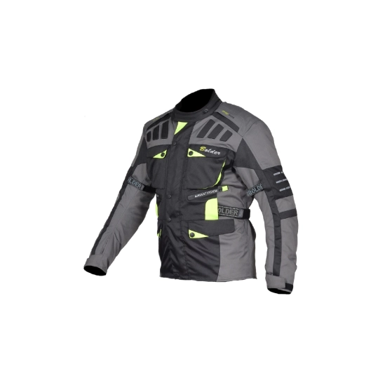 Adventure turismo bunda enduro šedá/černá/fluo žlutá