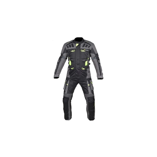 Adventure turismo bunda enduro šedá/černá/fluo žlutá