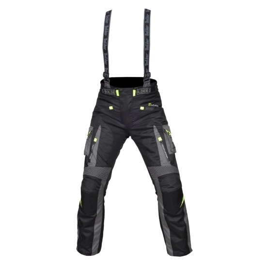 Adventure turismo kalhoty enduro šedá/černá/fluo žlutá 