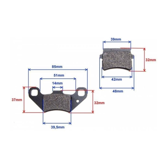 Brzdové destičky dětské čtyřkolky 110/125cc-Bashan, GS MOON 260                                                                                                                                                                                           