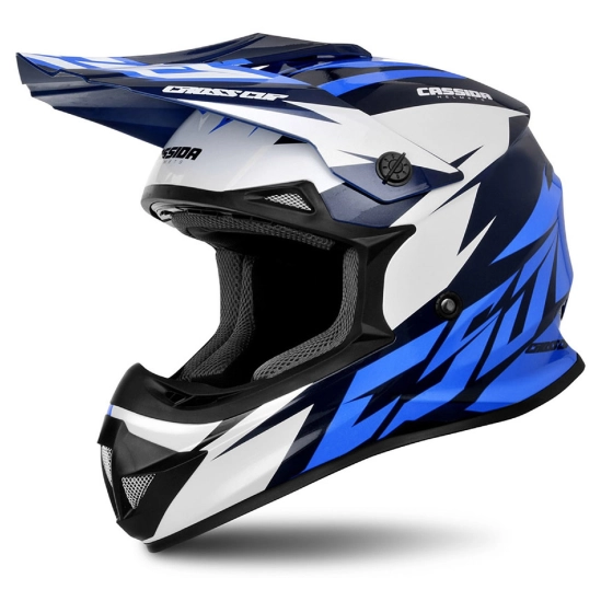 Helma Cassida Cross Cup Two vel.XS modrá, bíla, černá