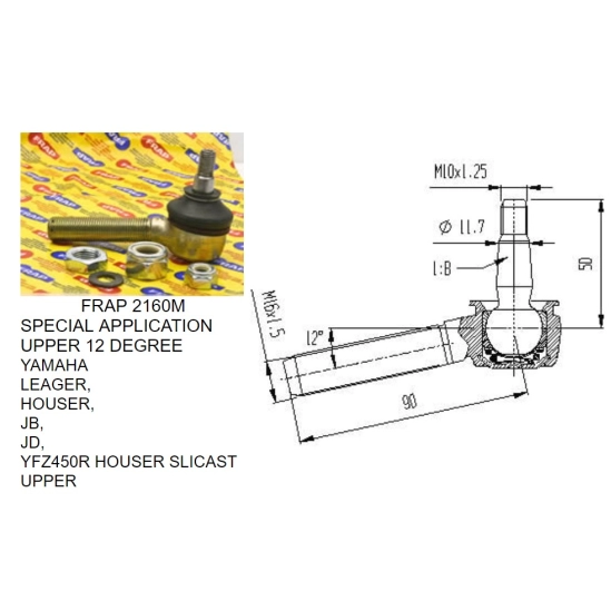 Čep ramene FRAP pro čtyřkolky Yamaha                                                                                                                                                                                                                      