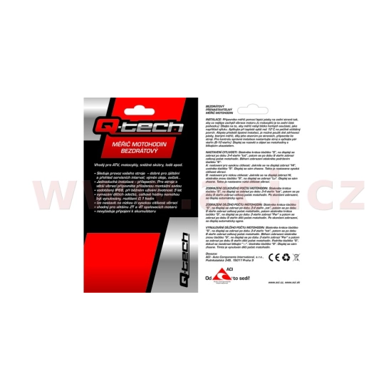 Motohodiny QTECH černé s nulovatelným počítadlem bezdrátový                                                                                                                                                                                               