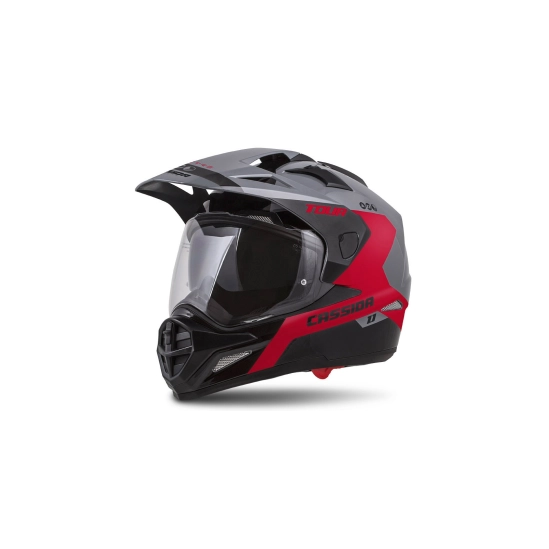 Helma Cassida Compress  (ŠEDÁ/ČERVENÁ/ČERNÁ, PLEXI S PŘÍPRAVOU PRO PINLOCK)