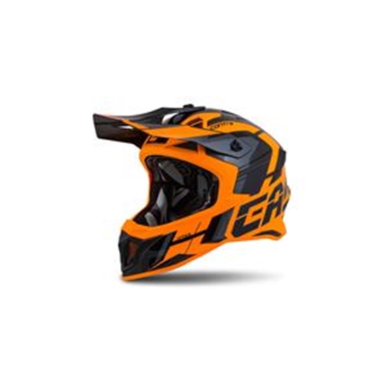 PŘILBA CROSS PRO II CONTRA, CASSIDA (ORANŽOVÁ/ŠEDÁ/ČERNÁ) VEL. L