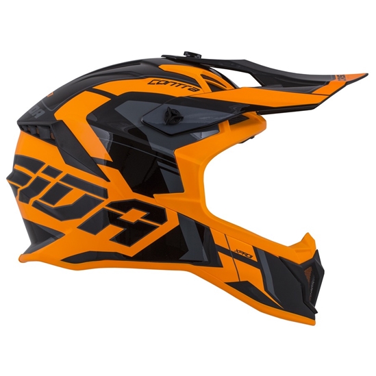 PŘILBA CROSS PRO II CONTRA, CASSIDA (ORANŽOVÁ/ŠEDÁ/ČERNÁ) VEL. L