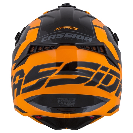 PŘILBA CROSS PRO II CONTRA, CASSIDA (ORANŽOVÁ/ŠEDÁ/ČERNÁ) VEL. L