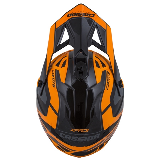 PŘILBA CROSS PRO II CONTRA, CASSIDA (ORANŽOVÁ/ŠEDÁ/ČERNÁ) VEL. L