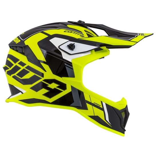 PŘILBA CROSS PRO II CONTRA, CASSIDA (ŽLUTÁ FLUO/ČERNÁ/ŠEDÁ/BÍLÁ) VEL. XL