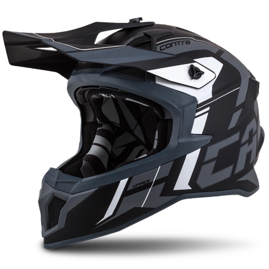 PŘILBA CROSS PRO II CONTRA, CASSIDA (BÍLÁ/ČERNÁ/ČERVENÁ) VEL. L