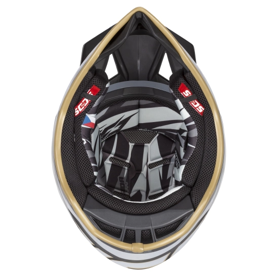 HELMA CROSS PRO II Contra, CASSIDA (zlatá perleť/šedá/černá) 