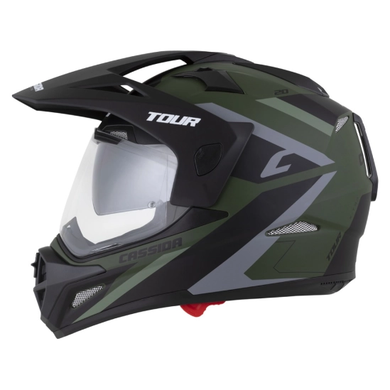 Helma CASSIDA Tour 2.0 X-tra (ZELENÁ MATNÁ/ŠEDÁ/ČERNÁ) VEL. XXL