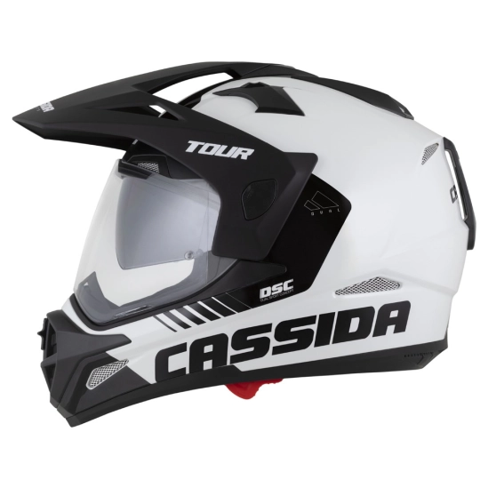 Helma CASSIDA Tour 2.0 X-tra (BÍLÁ/ČERNÁ/ČERNÝ MATNÝ KŠILT)  příprava Pinlock VEL. XXL