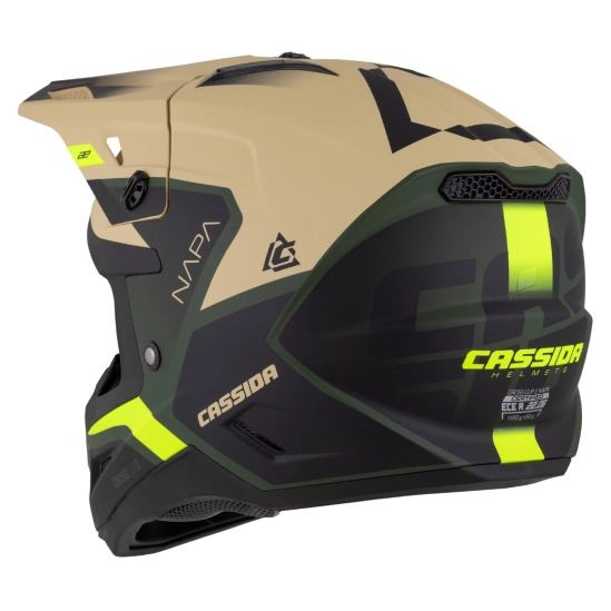 Helma Cassida Cross Cup 2 Napa (písková/zelená/žlutá fluo/černá matná)