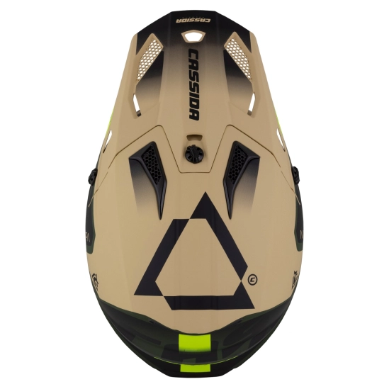 Helma Cassida Cross Cup 2 Napa (písková/zelená/žlutá fluo/černá matná)