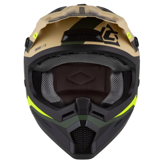 Helma Cassida Cross Cup 2 Napa (písková/zelená/žlutá fluo/černá matná)