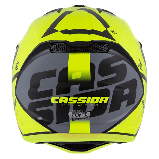 Helma Cassida Cross Cup 2 Napa (žlutá fluo/černá/šedá perleť)